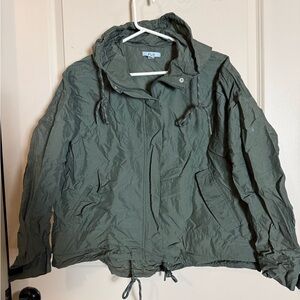 FLX Women's Green Packable Windbreaker Jacket